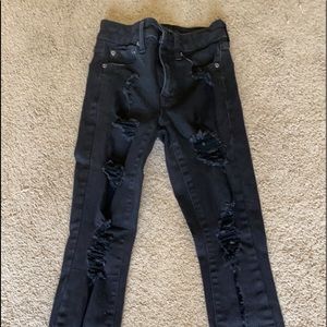 womens black skinny jeans, size:000, color: black